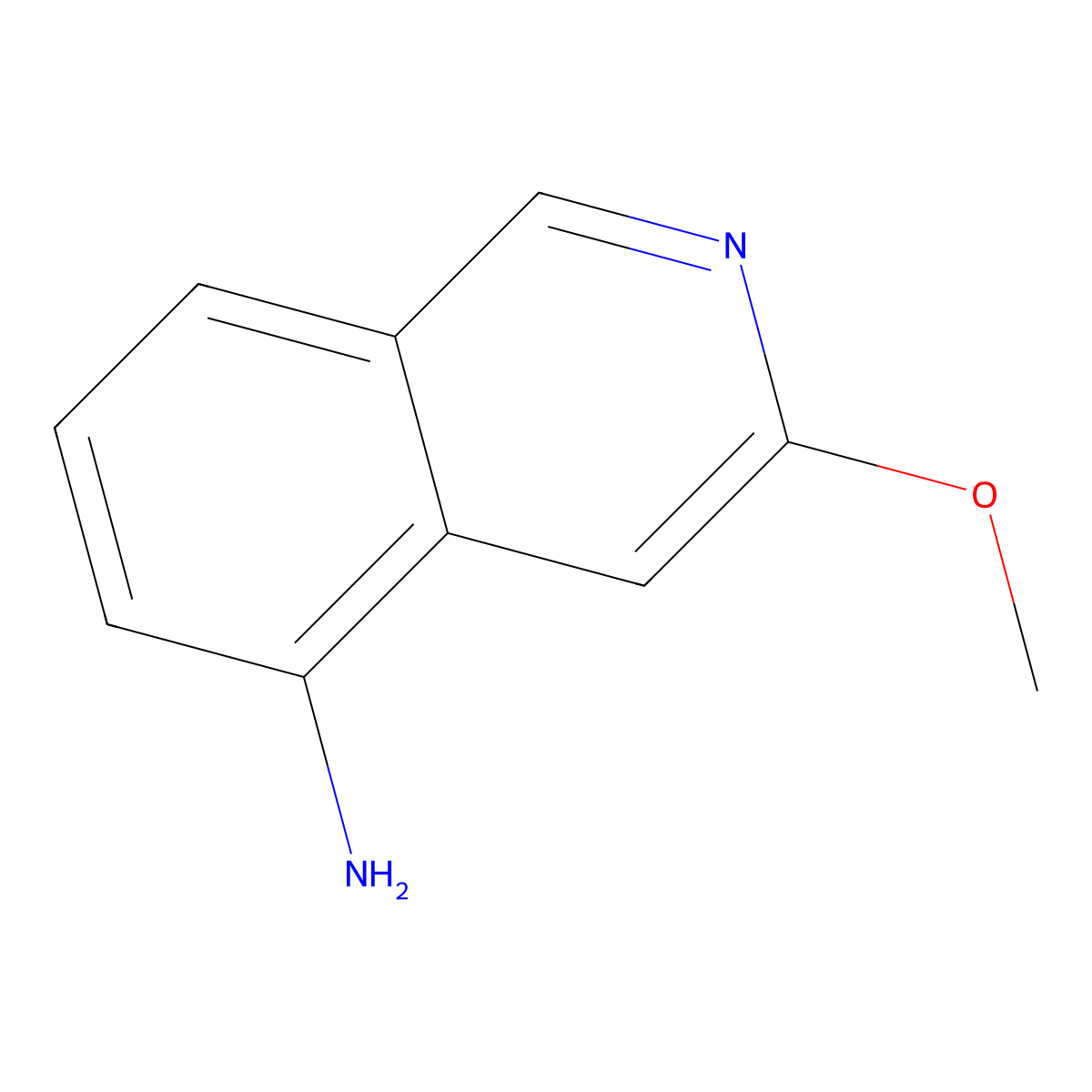3-Methoxyisoquinolin-5-amine molecular structure, CAS 1374652-73-9