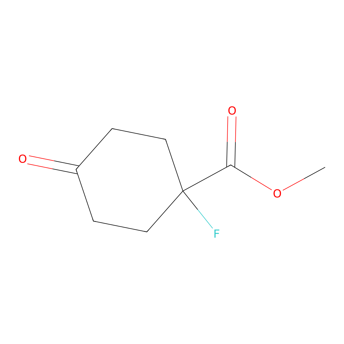 Methyl 1-fluoro-4-oxocyclohexane-1-carboxylate molecular structure, CAS 1374653-41-4