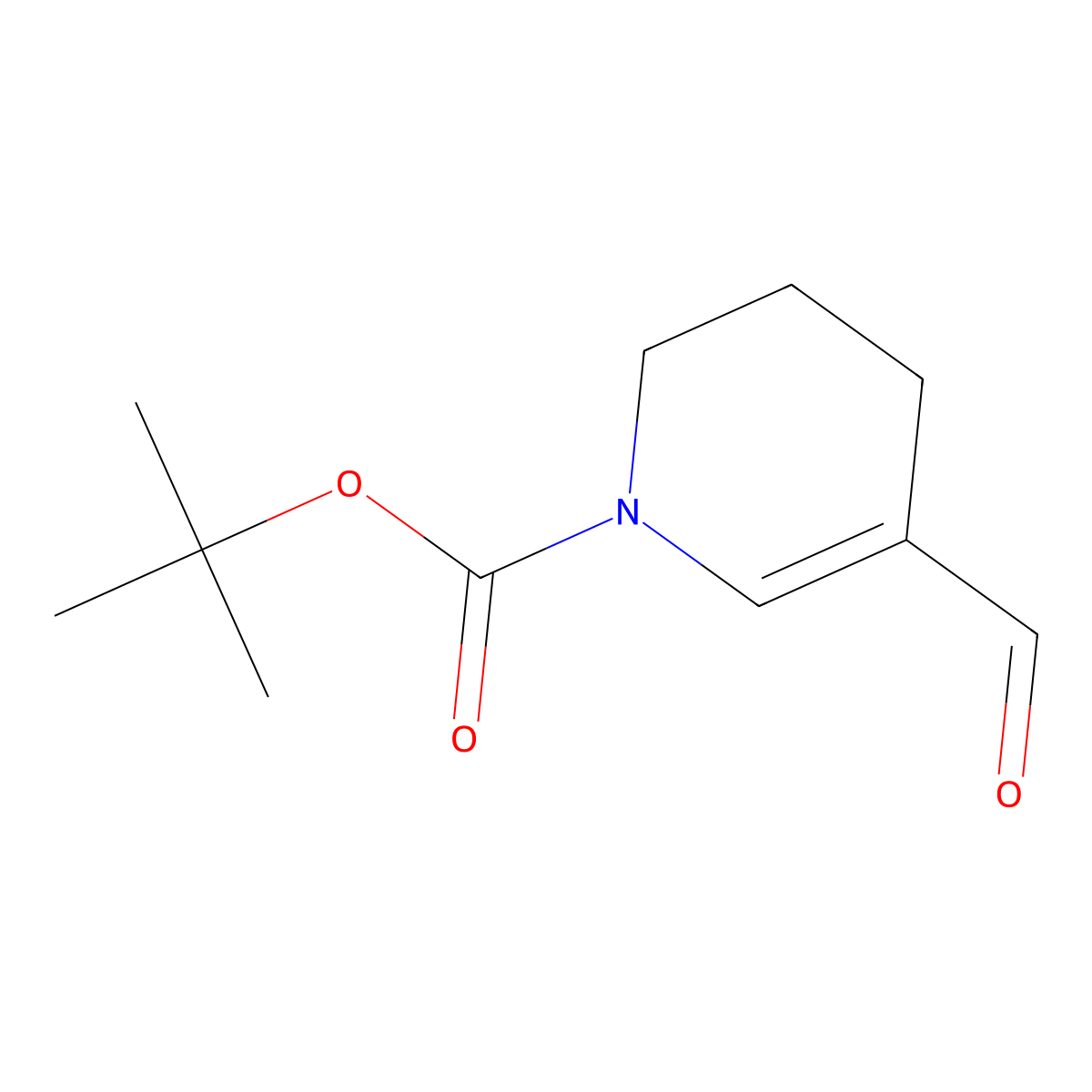 Tert-butyl 5-formyl-1,2,3,4-tetrahydropyridine-1-carboxylate molecular structure, CAS 1374654-03-1