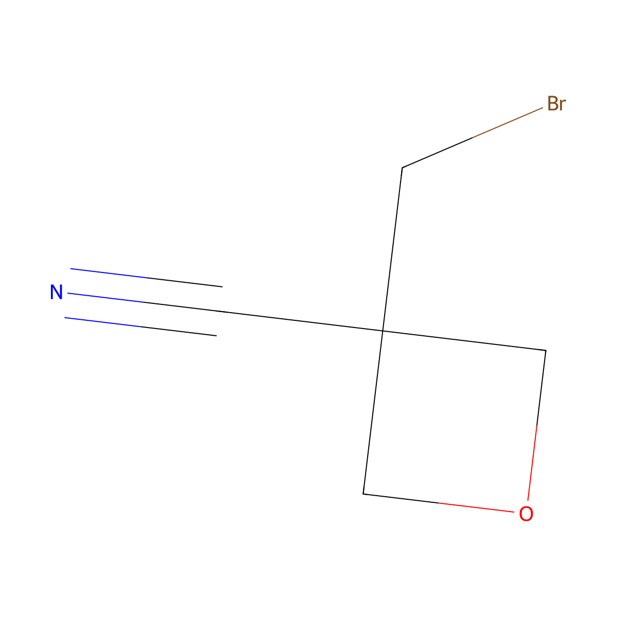 3-(Bromomethyl)oxetane-3-carbonitrile molecular structure, CAS 1374654-11-1