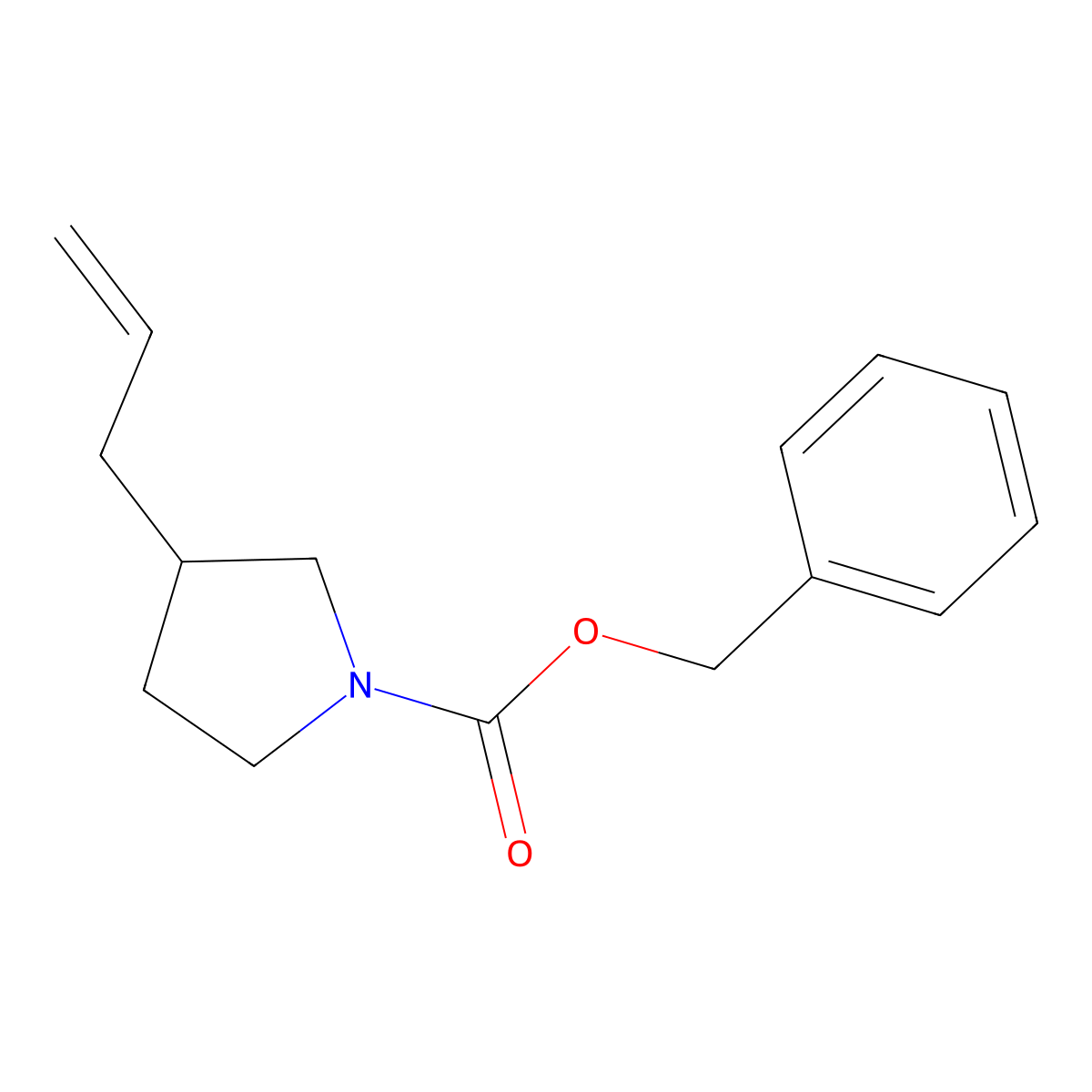 Benzyl 3-(prop-2-en-1-yl)pyrrolidine-1-carboxylate molecular structure, CAS 1374654-19-9