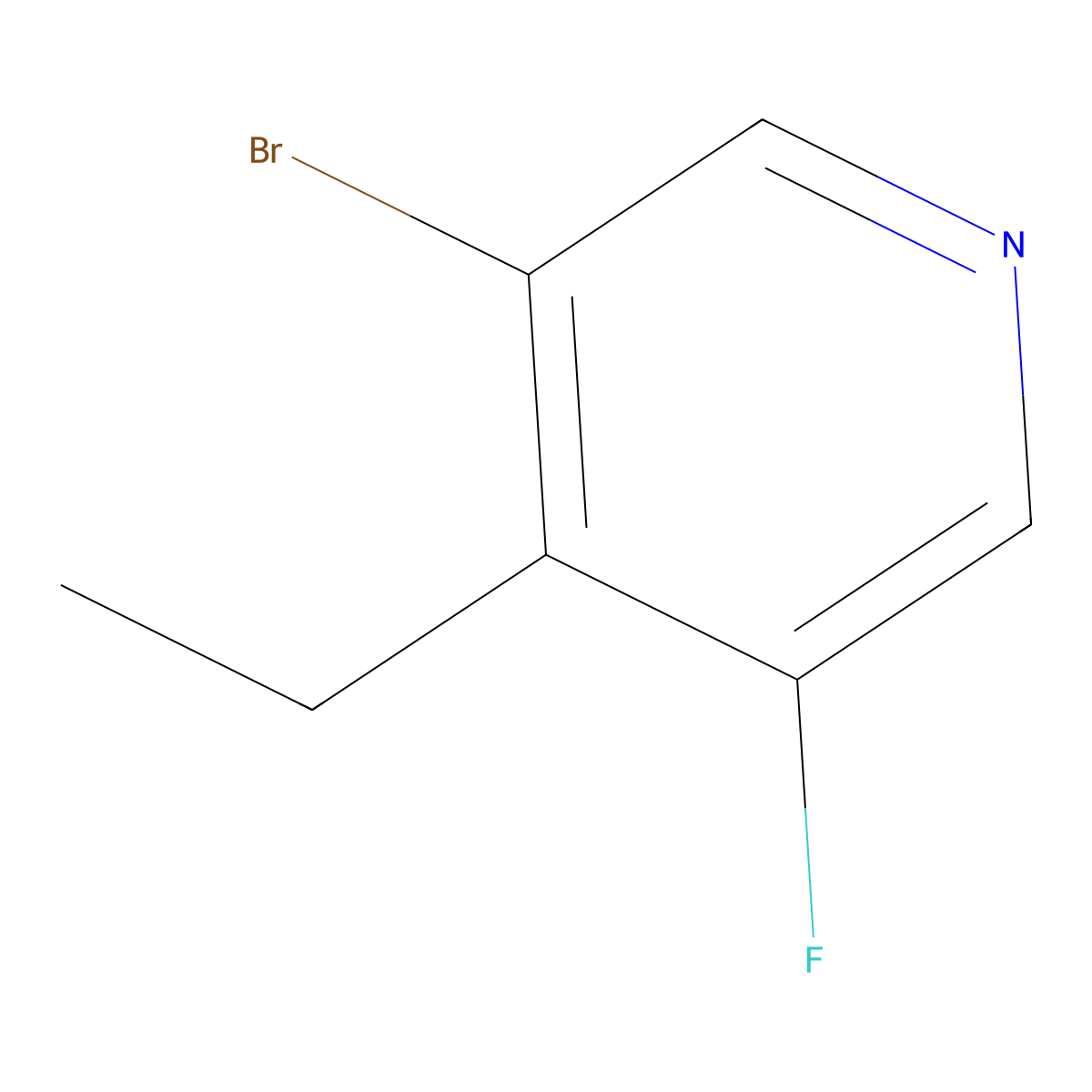 3-Bromo-4-ethyl-5-fluoropyridine molecular structure, CAS 1374655-69-2
