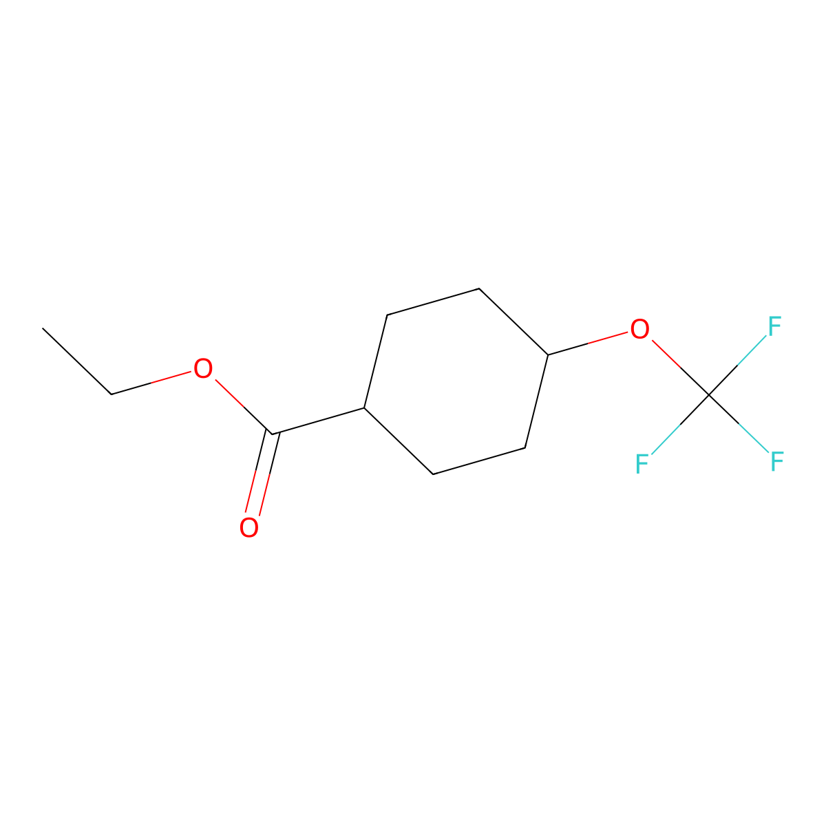 Ethyl 4-(trifluoromethoxy)cyclohexane-1-carboxylate molecular structure, CAS 1374655-72-7