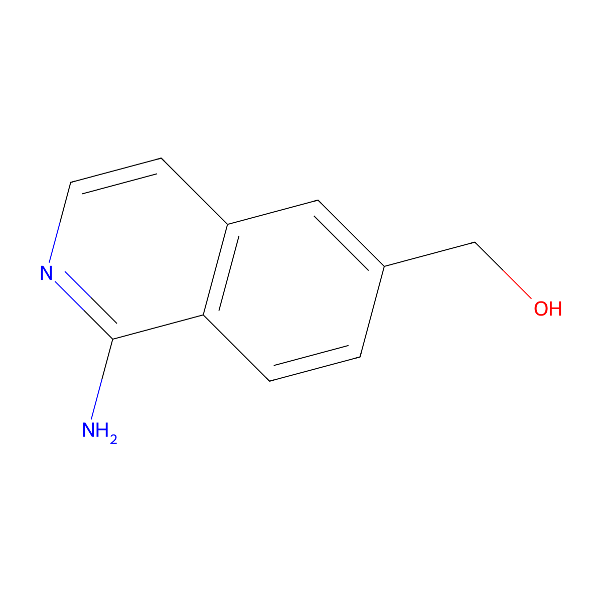 (1-Aminoisoquinolin-6-yl)methanol molecular structure, CAS 1374656-02-6