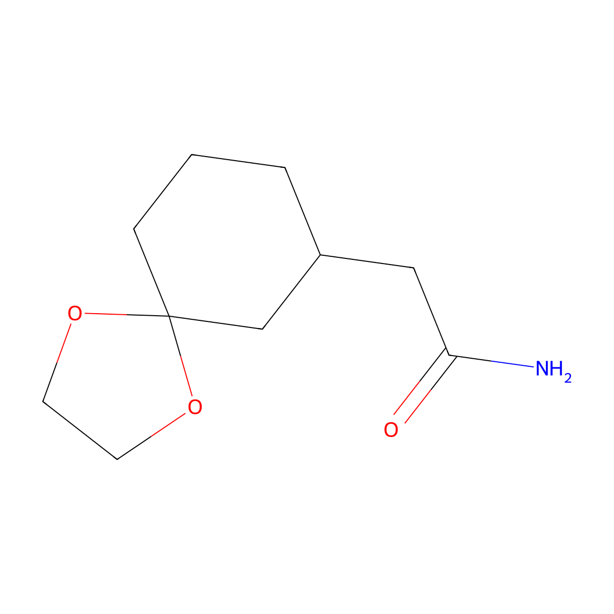 2-(1,4-Dioxaspiro[4.5]decan-7-yl)acetamide molecular structure, CAS 1374656-04-8
