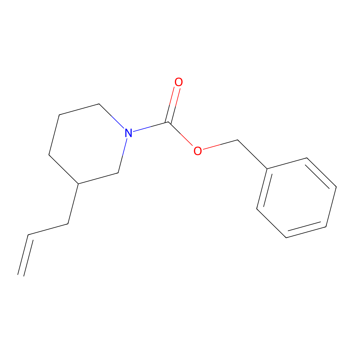 Benzyl 3-(prop-2-en-1-yl)piperidine-1-carboxylate molecular structure, CAS 1374656-34-4