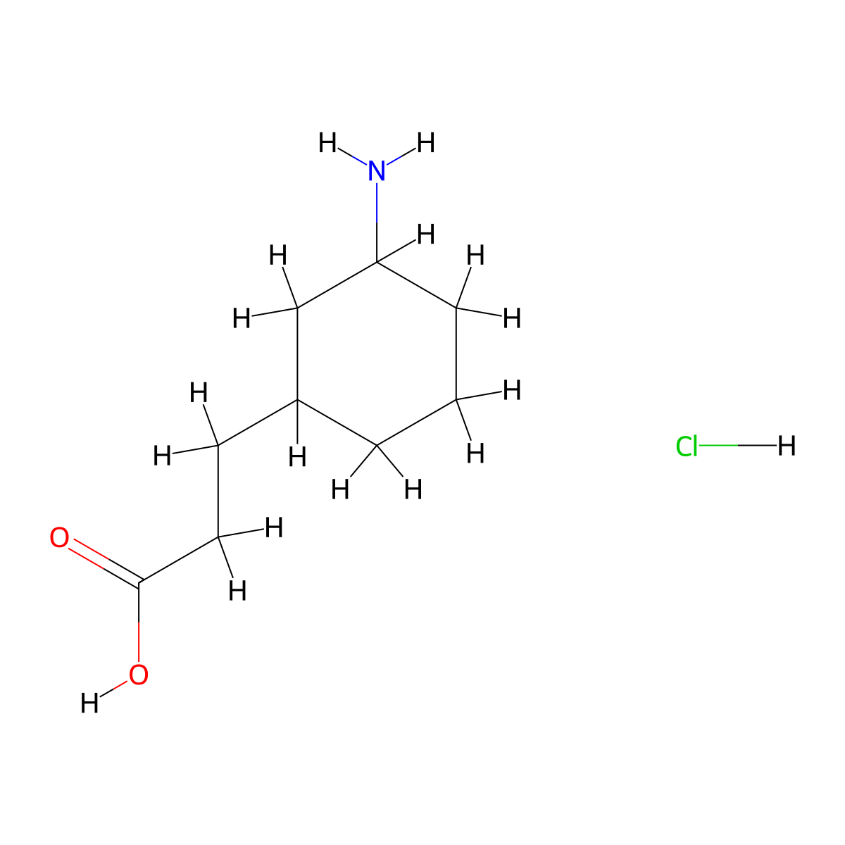 3-(3-Aminocyclohexyl)propanoic acid hydrochloride molecular structure, CAS 1374656-67-3