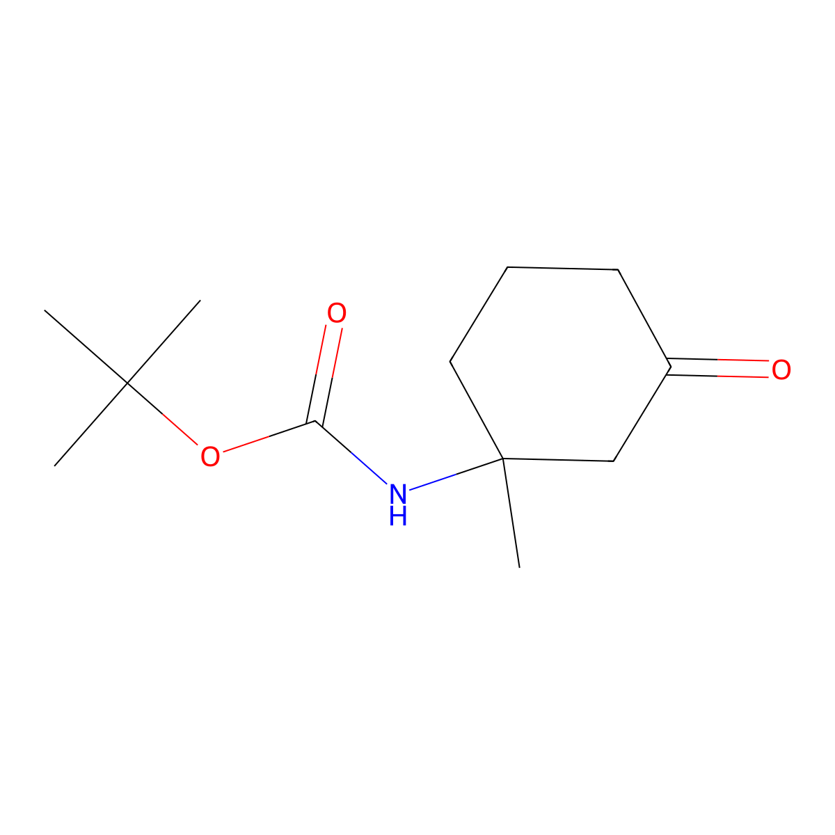 tert-butyl N-(1-methyl-3-oxo-cyclohexyl)carbamate molecular structure, CAS 1374657-01-8