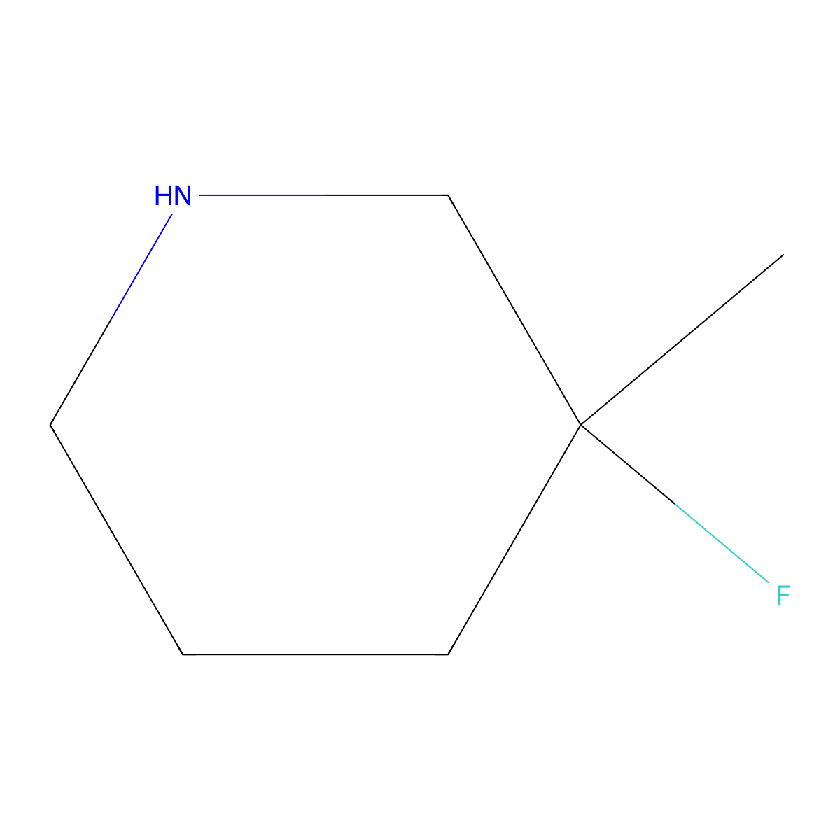 3-Fluoro-3-methylpiperidine molecular structure, CAS 1374657-04-1