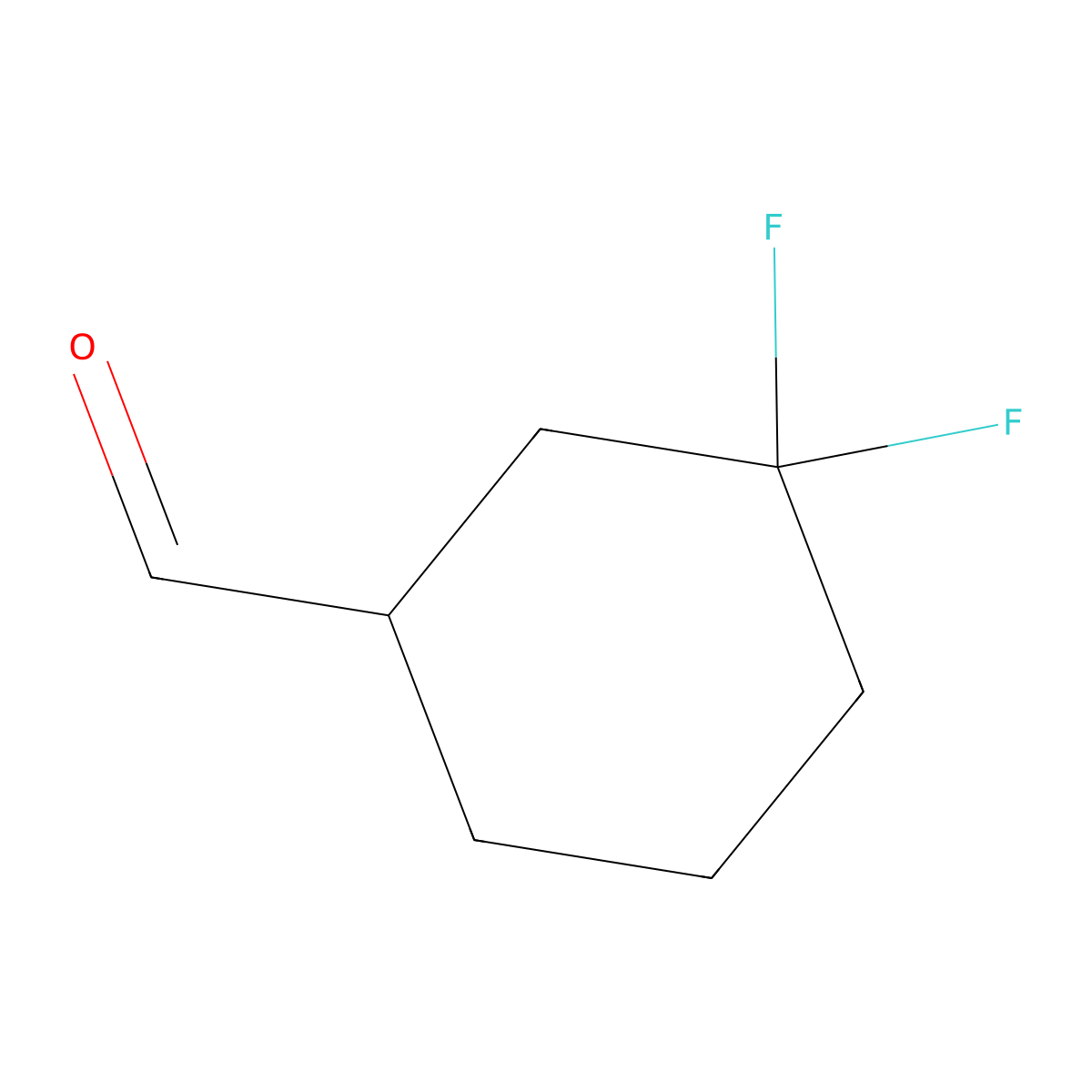 3,3-Difluorocyclohexane-1-carbaldehyde molecular structure, CAS 1374657-55-2