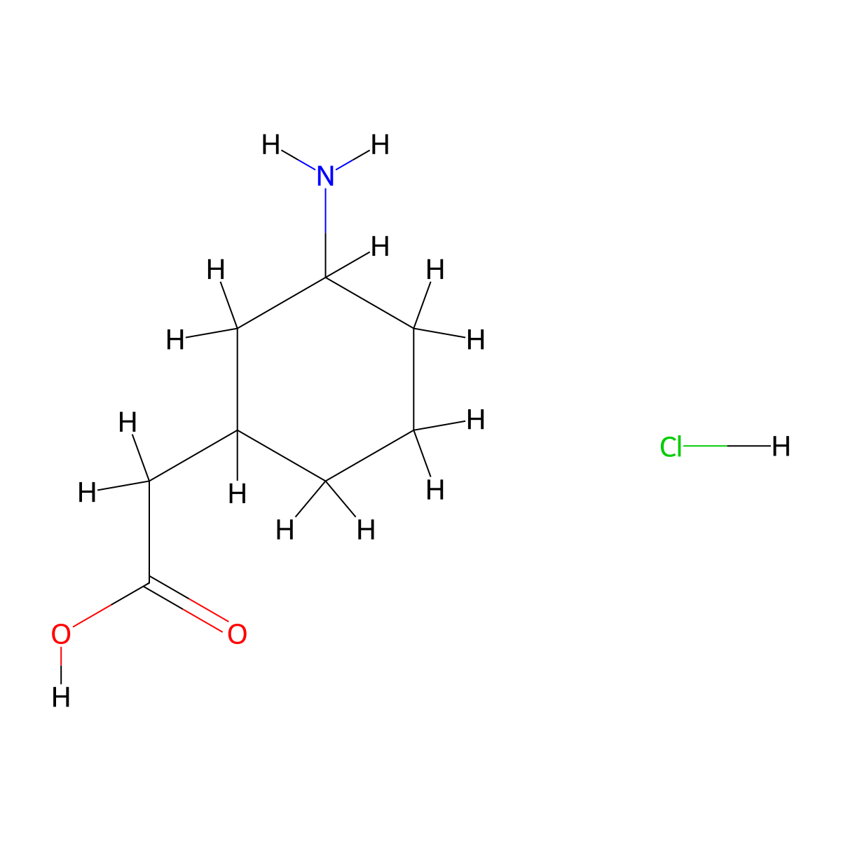 2-(3-Aminocyclohexyl)acetic acid hydrochloride molecular structure, CAS 1374658-63-5
