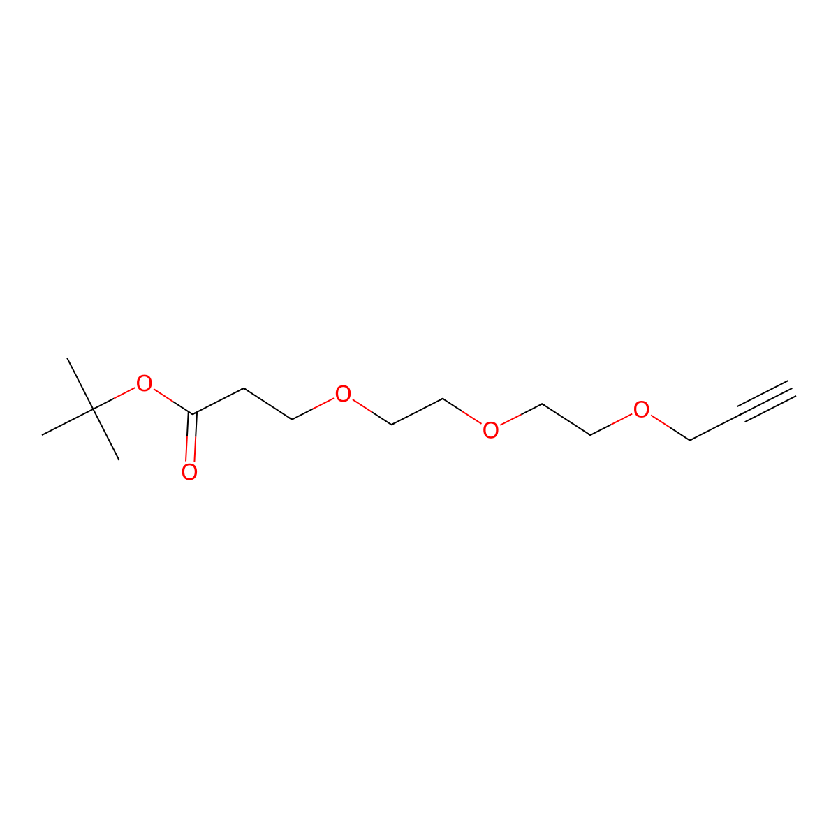 propargyl-PEG3-t-butyl ester molecular structure, CAS 1374658-84-0
