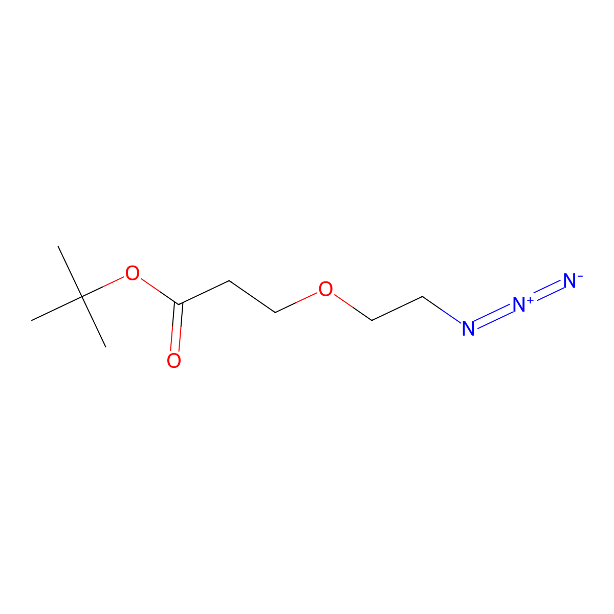 Tert-butyl 3-(2-azidoethoxy)propanoate molecular structure, CAS 1374658-85-1