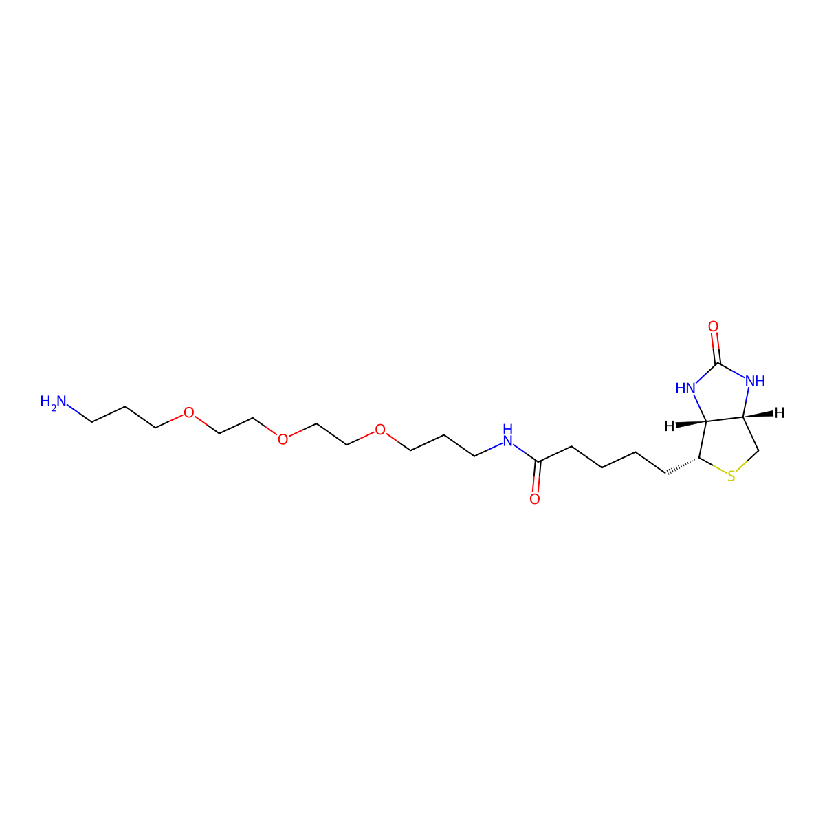 Biotin-PEG3-C3-NH2 molecular structure, CAS 1374658-86-2