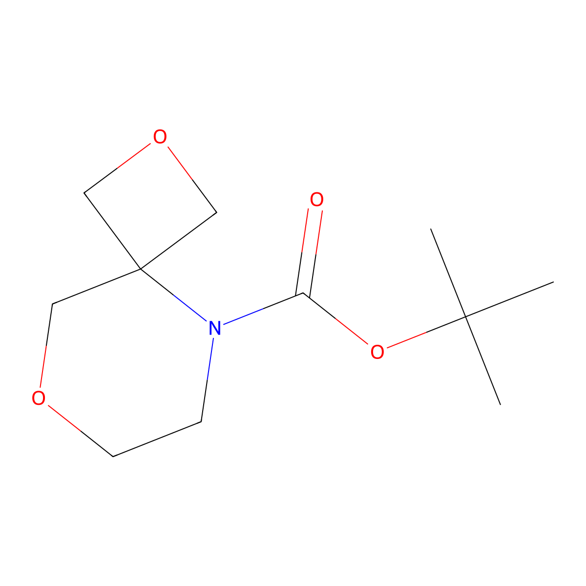 5-Boc-2,8-dioxa-5-azaspiro[3.5]nonane molecular structure, CAS 1374658-90-8