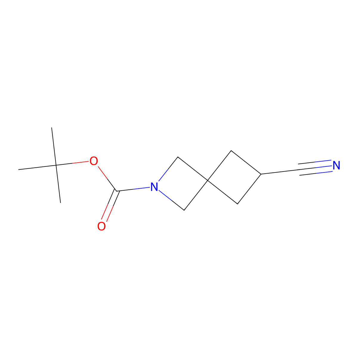 Tert-butyl 6-cyano-2-azaspiro[3.3]heptane-2-carboxylate molecular structure, CAS 1374658-94-2