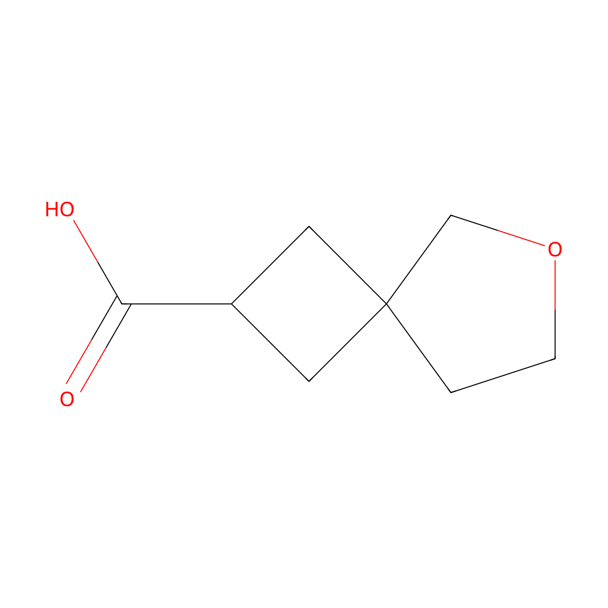 6-Oxaspiro(3.4)octane-2-carboxylic acid molecular structure, CAS 1374659-02-5