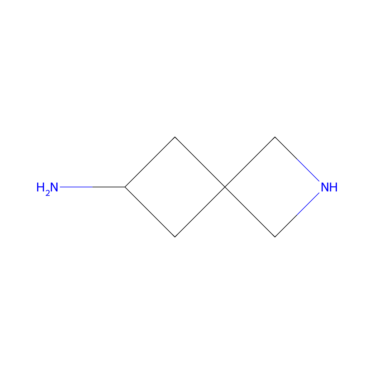 2-Azaspiro[3.3]heptan-6-amine molecular structure, CAS 1374659-05-8