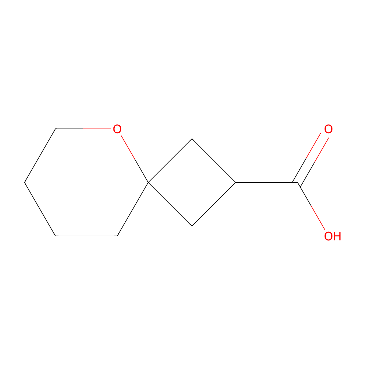 5-Oxaspiro[3.5]nonane-2-carboxylic acid molecular structure, CAS 1374659-09-2