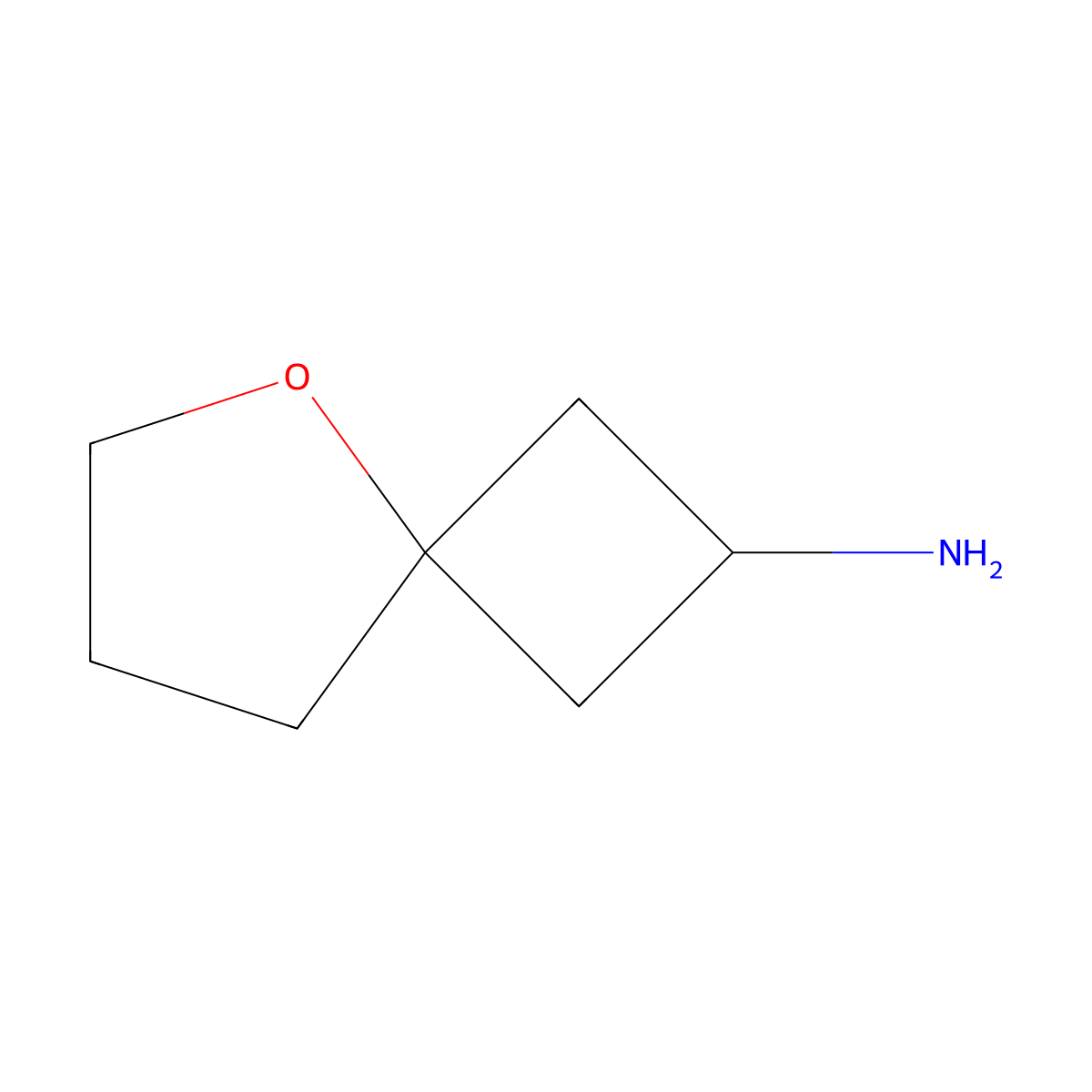 5-Oxaspiro[3.4]octan-2-amine molecular structure, CAS 1374659-16-1