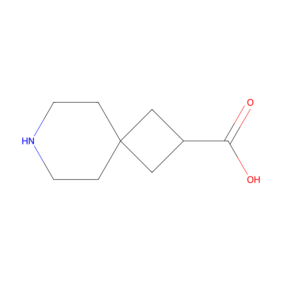 7-Azaspiro[3.5]nonane-2-carboxylic acid molecular structure, CAS 1374659-17-2