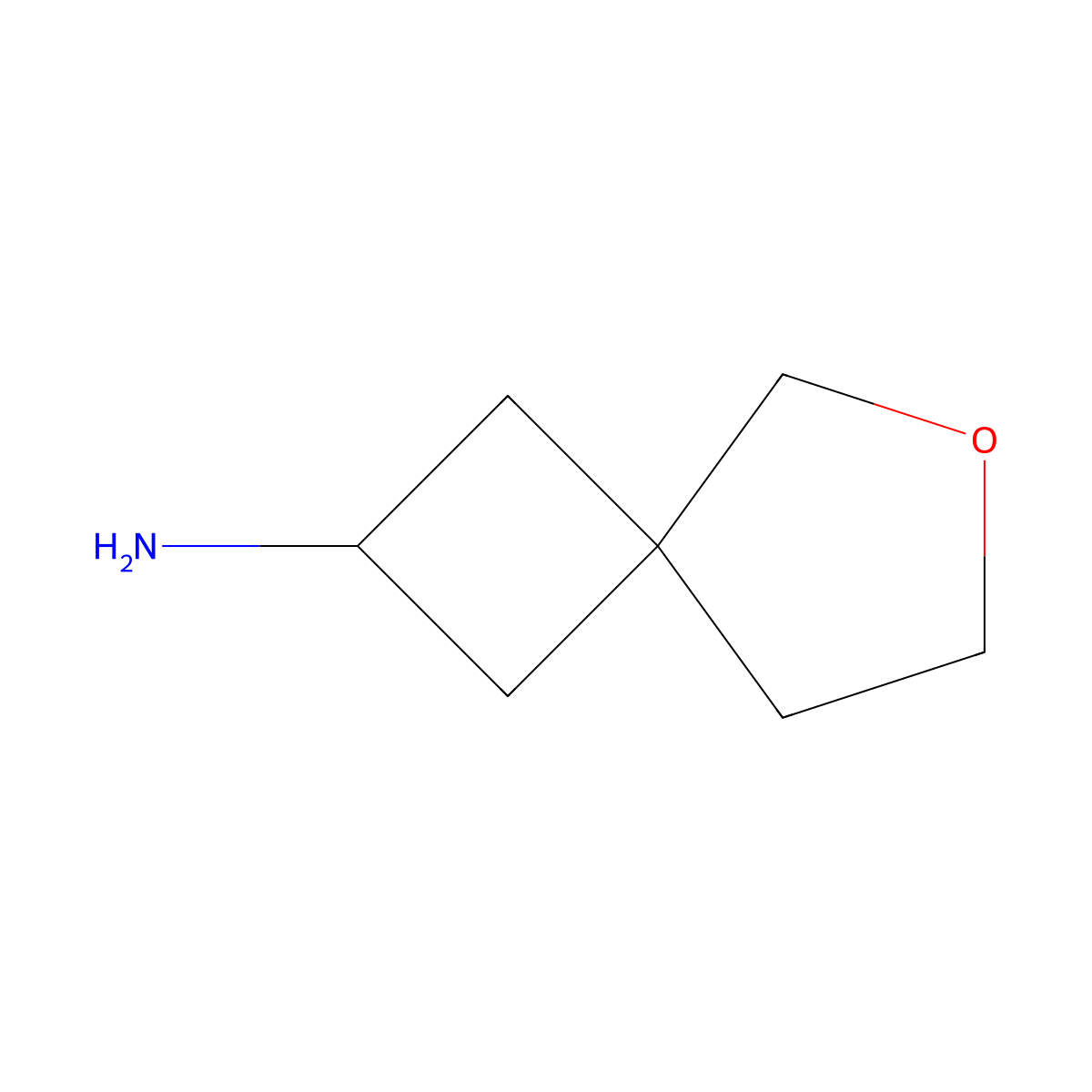 6-Oxaspiro[3.4]octan-2-amine molecular structure, CAS 1374659-21-8