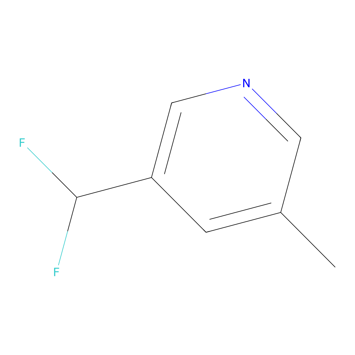3-(Difluoromethyl)-5-methylpyridine molecular structure, CAS 1374659-24-1