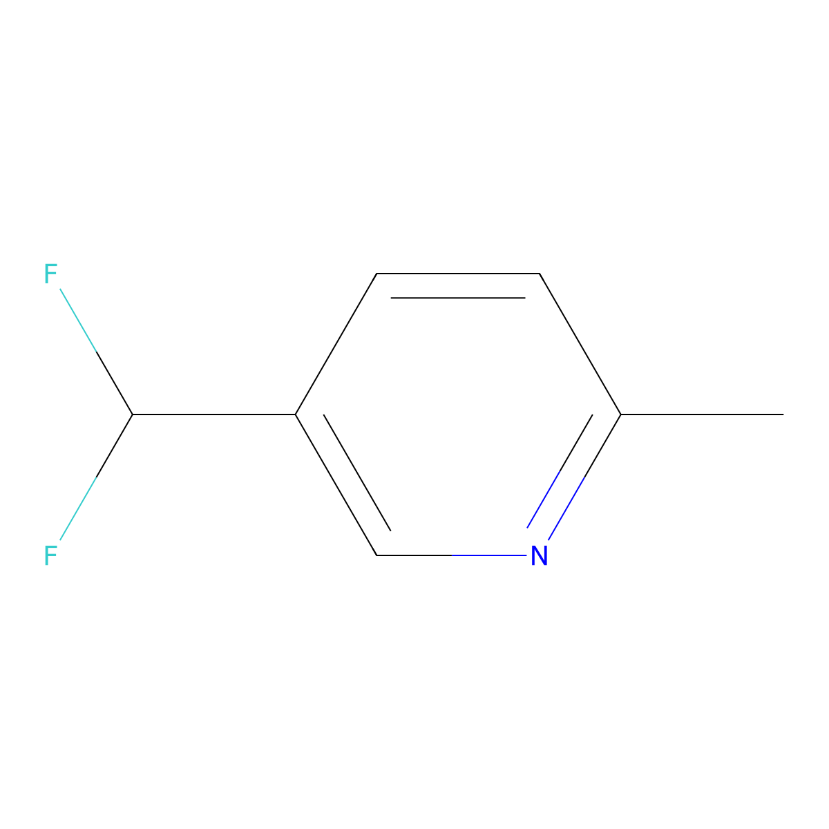 5-(Difluoromethyl)-2-methylpyridine molecular structure, CAS 1374659-25-2