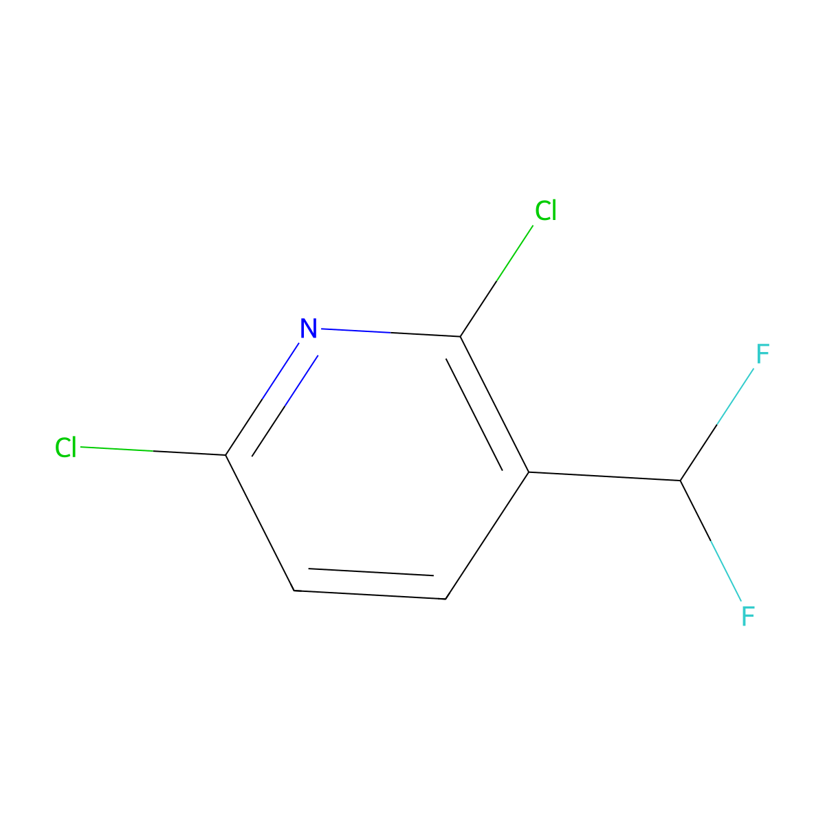 2,6-Dichloro-3-(difluoromethyl)pyridine molecular structure, CAS 1374659-26-3
