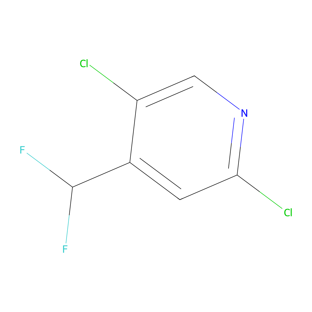 2,5-Dichloro-4-(difluoromethyl)pyridine molecular structure, CAS 1374659-30-9