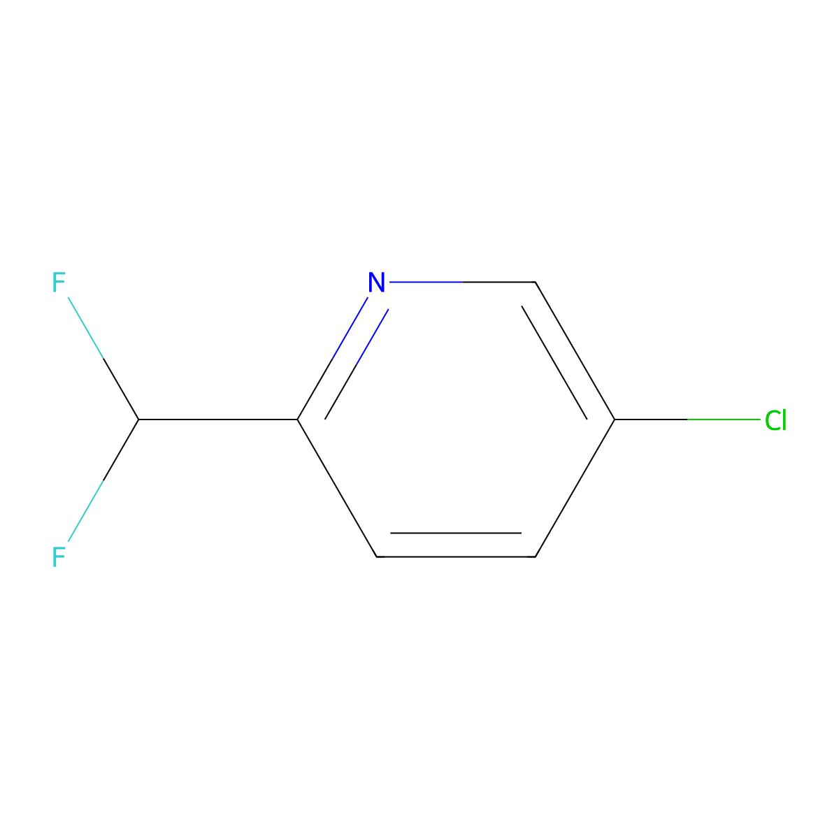 5-Chloro-2-(difluoromethyl)pyridine molecular structure, CAS 1374659-32-1