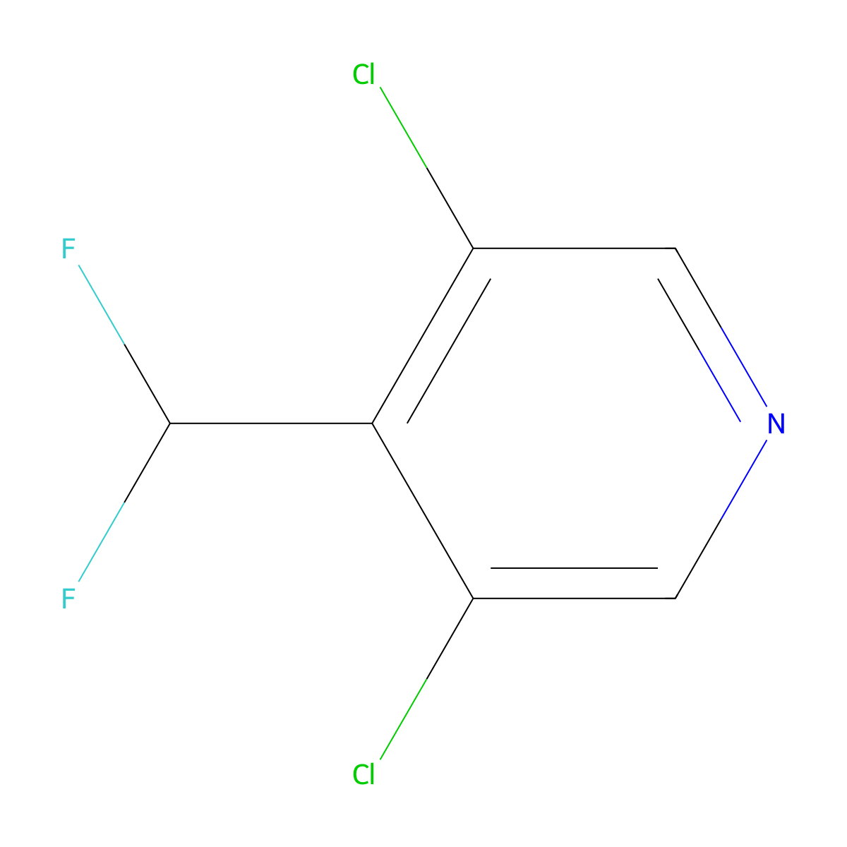 3,5-Dichloro-4-(difluoromethyl)pyridine molecular structure, CAS 1374659-33-2
