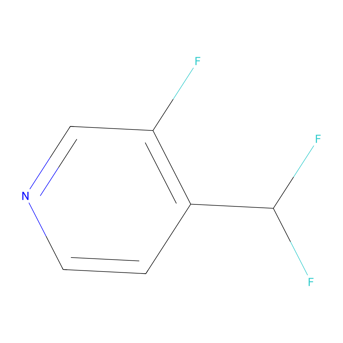 4-(Difluoromethyl)-3-fluoropyridine molecular structure, CAS 1374659-35-4