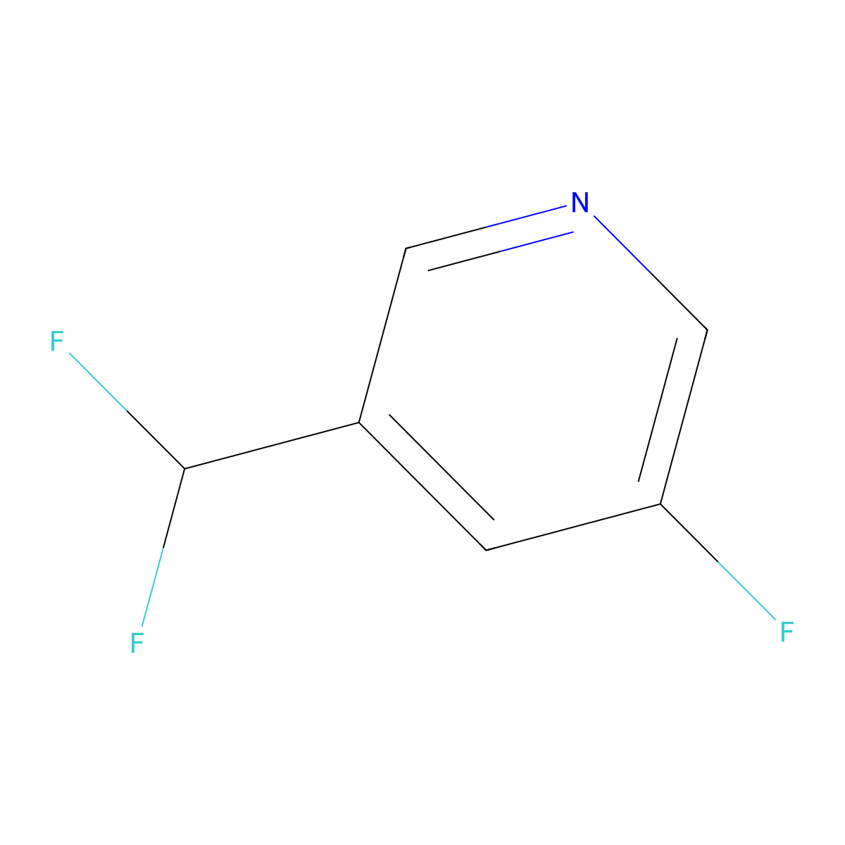 3-(Difluoromethyl)-5-fluoropyridine molecular structure, CAS 1374659-37-6