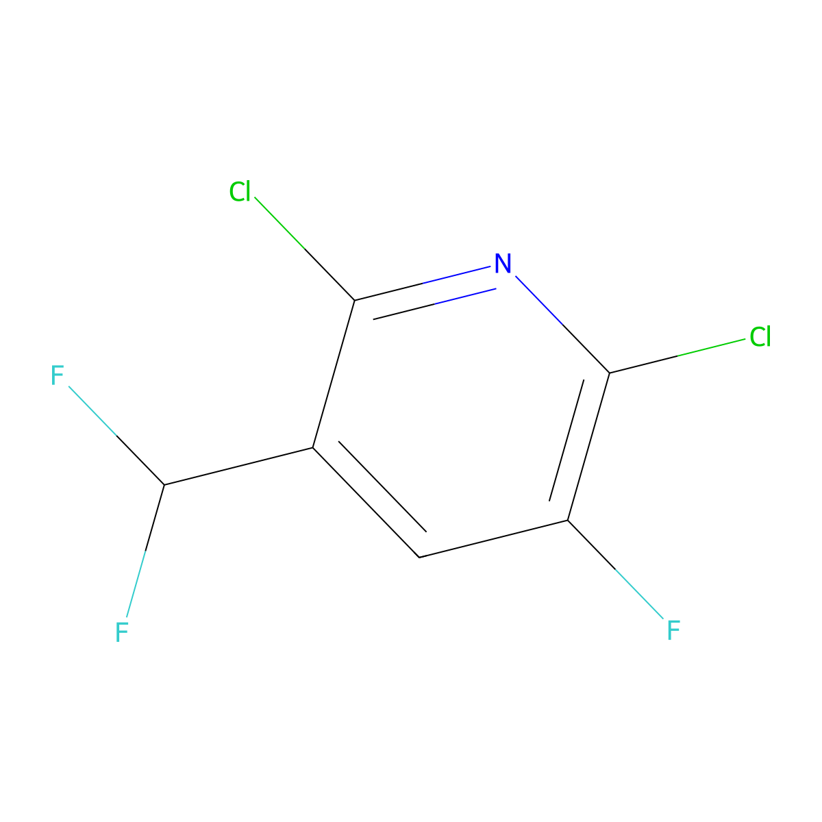 2,6-Dichloro-3-(difluoromethyl)-5-fluoropyridine molecular structure, CAS 1374659-39-8