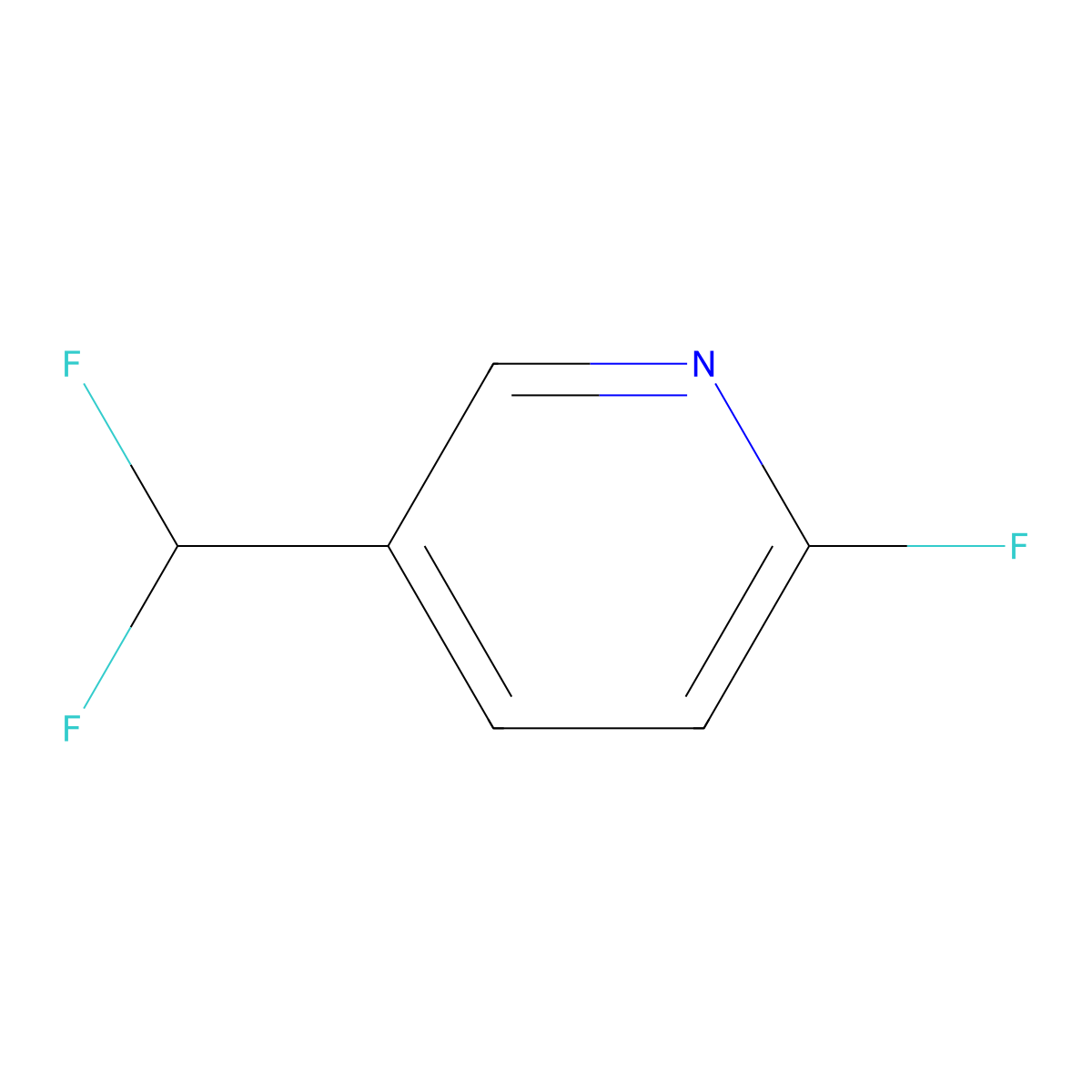 5-(Difluoromethyl)-2-fluoropyridine molecular structure, CAS 1374659-41-2
