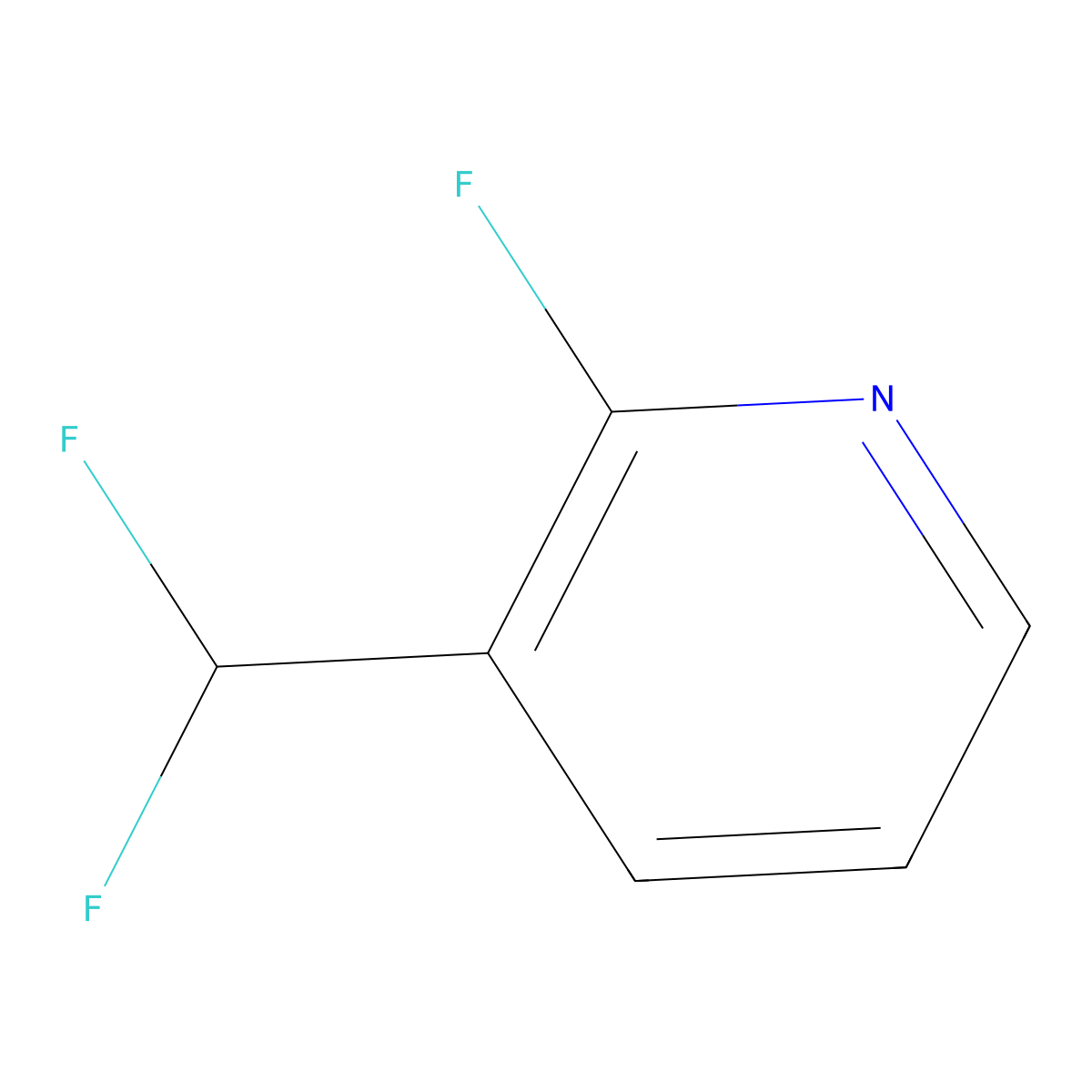 3-(Difluoromethyl)-2-fluoropyridine molecular structure, CAS 1374659-42-3