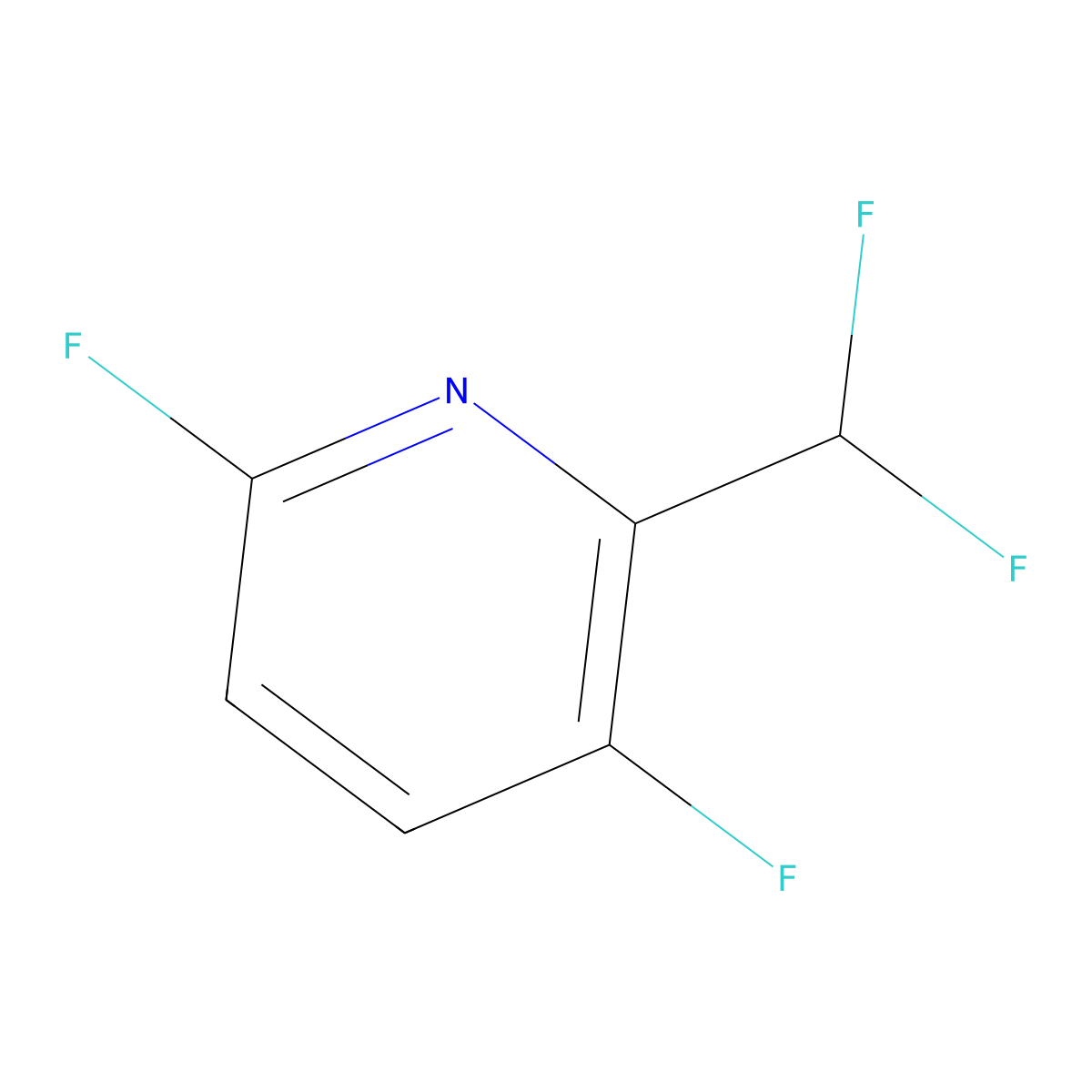 2-(Difluoromethyl)-3,6-difluoropyridine molecular structure, CAS 1374659-43-4