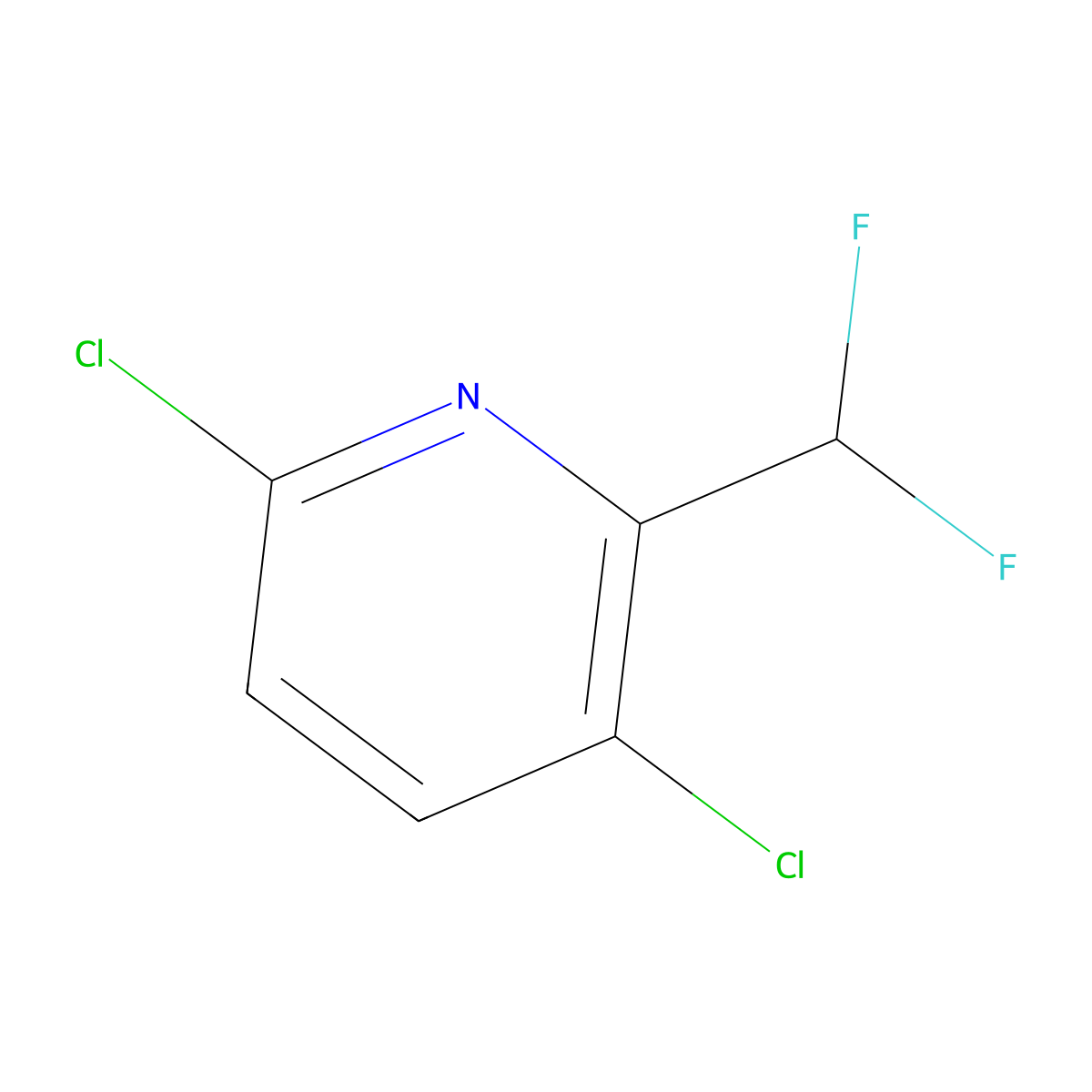 3,6-Dichloro-2-(difluoromethyl)pyridine molecular structure, CAS 1374659-49-0