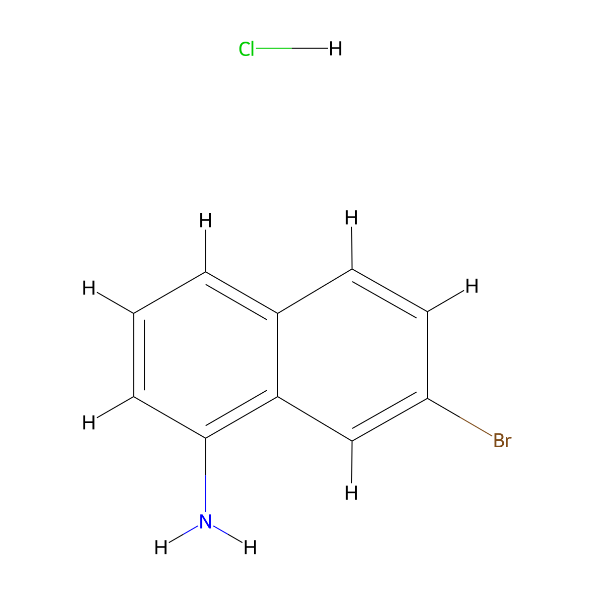 1-Naphthalenamine, 7-bromo-, hydrochloride molecular structure, CAS 137466-04-7