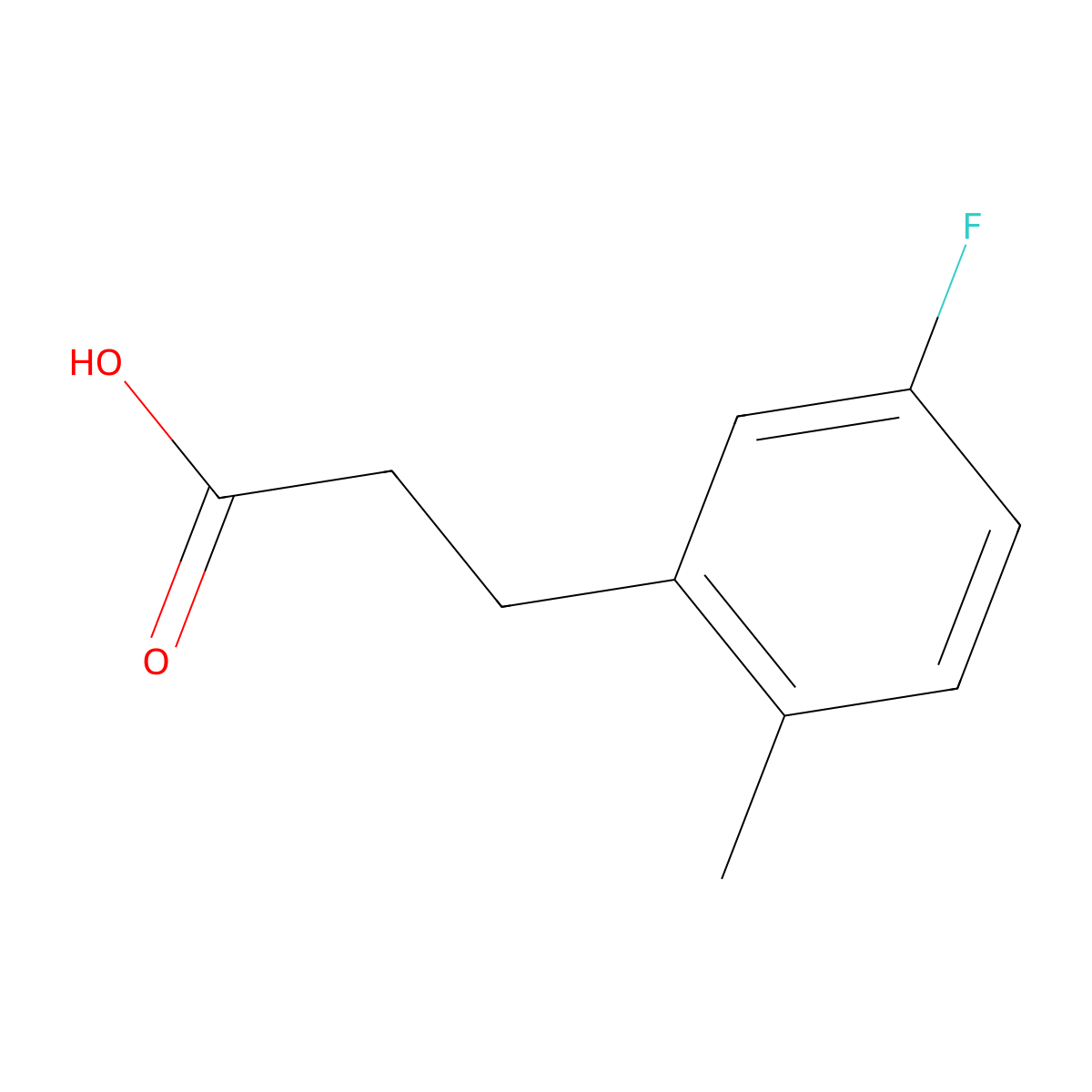 3-(5-Fluoro-2-methylphenyl)propanoic acid molecular structure, CAS 137466-13-8