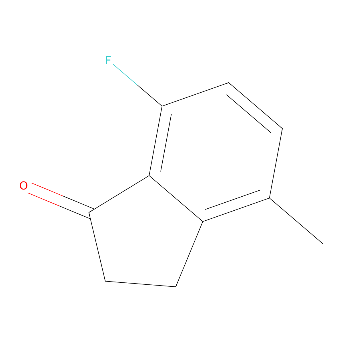 7-fluoro-4-methyl-2,3-dihydro-1H-inden-1-one molecular structure, CAS 137466-14-9