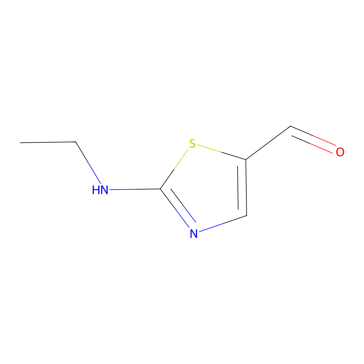 2-(Ethylamino)-1,3-thiazole-5-carbaldehyde molecular structure, CAS 1374663-84-9