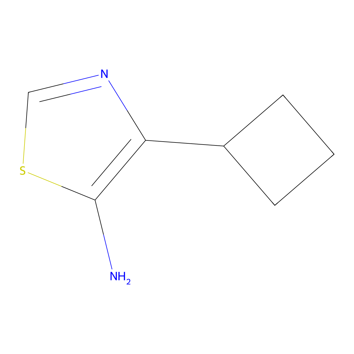 5-Amino-4-(cyclobutyl)thiazole molecular structure, CAS 1374664-29-5
