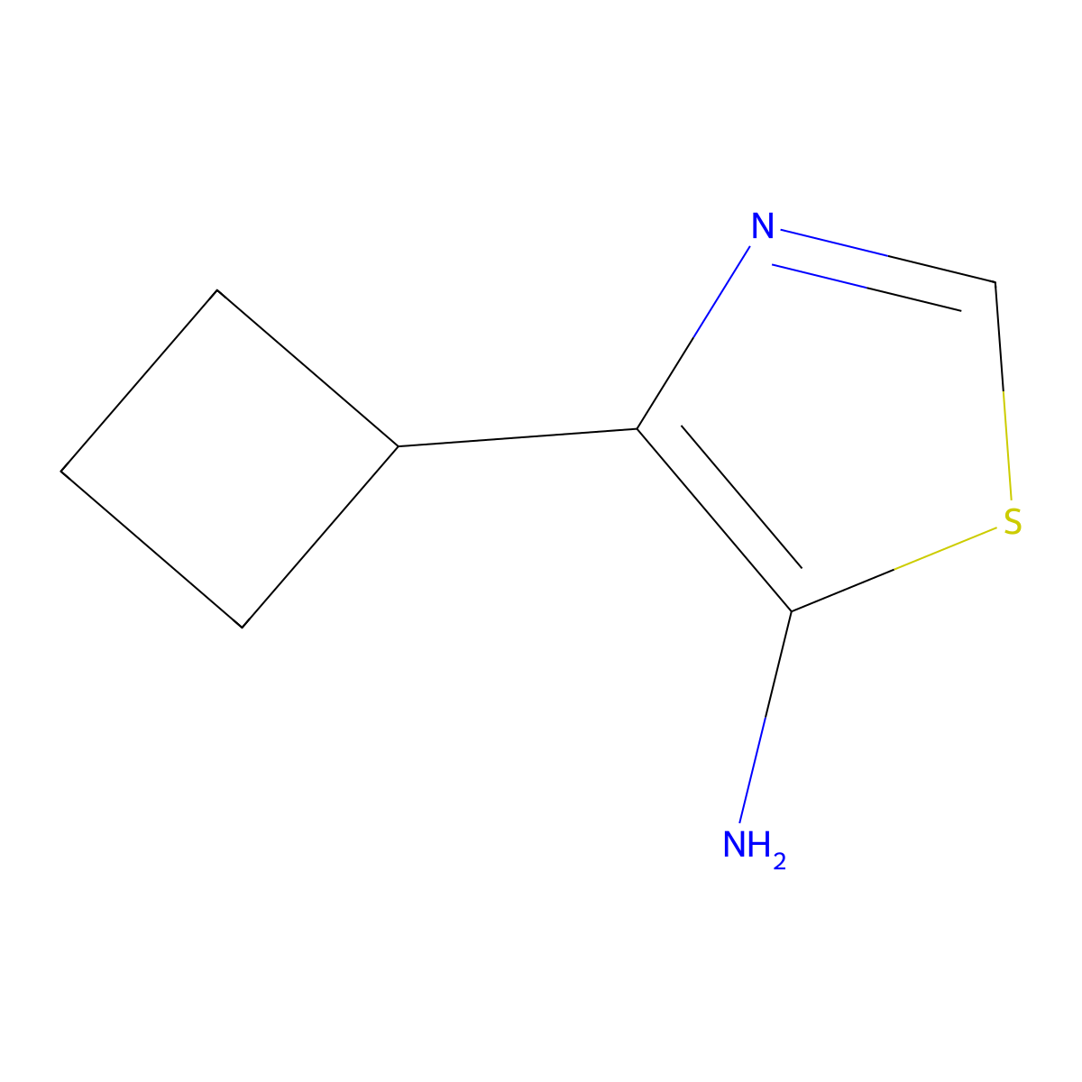 5-Amino-4-(cyclobutyl)thiazole molecular structure, CAS 1374664-29-5