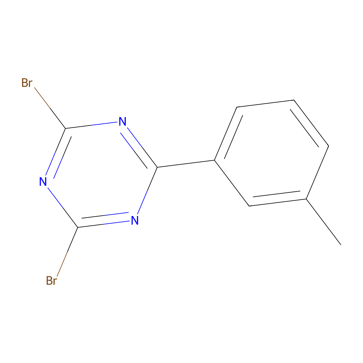 2,4-Dibromo-6-(3-tolyl)-1,3,5-triazine molecular structure, CAS 1374664-31-9