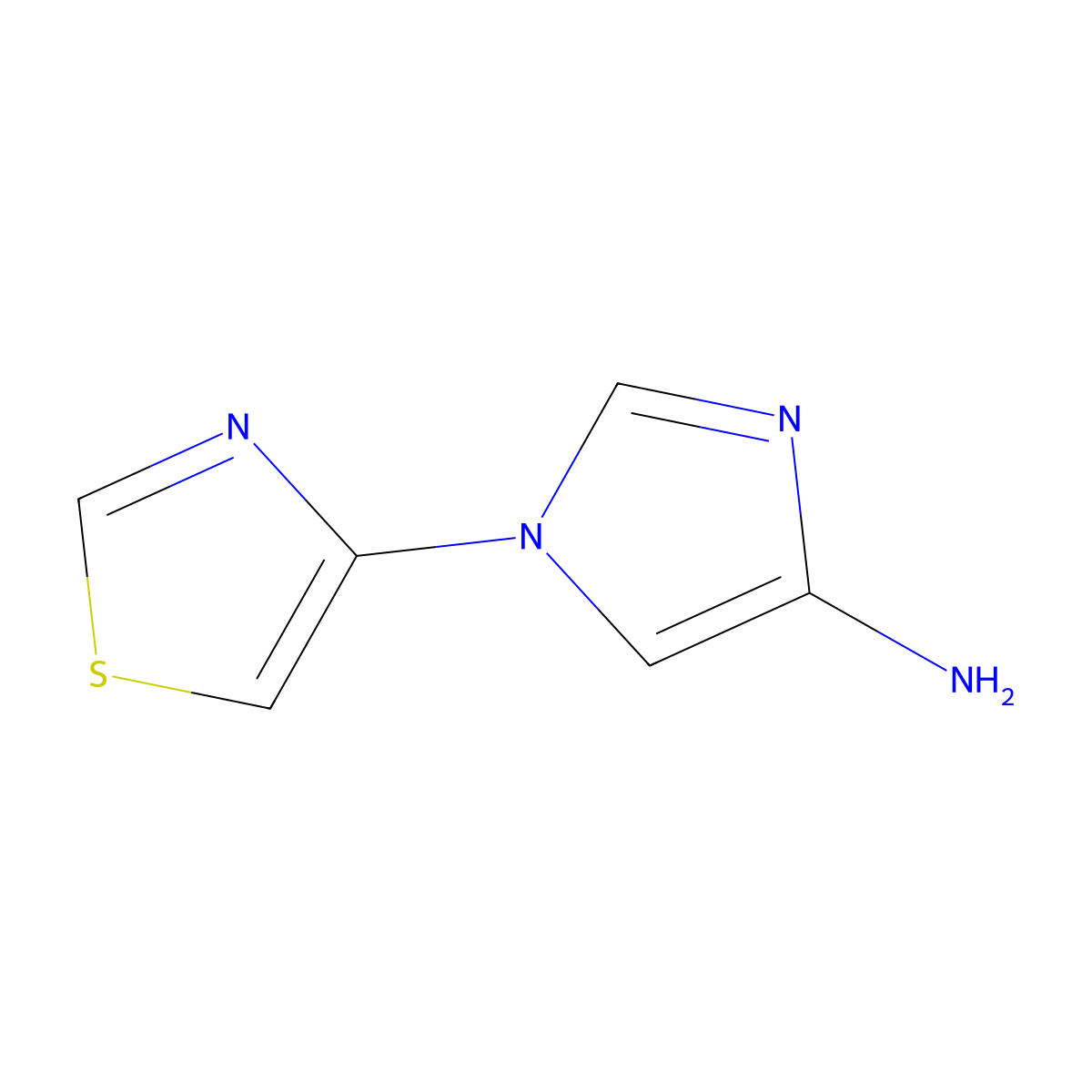 1-(Thiazol-4-yl)-4-aminoimidazole molecular structure, CAS 1374664-34-2