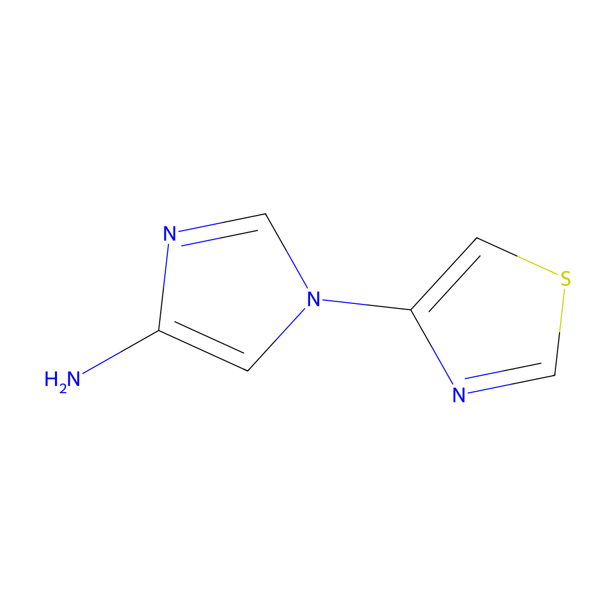 1-(Thiazol-4-yl)-4-aminoimidazole molecular structure, CAS 1374664-34-2
