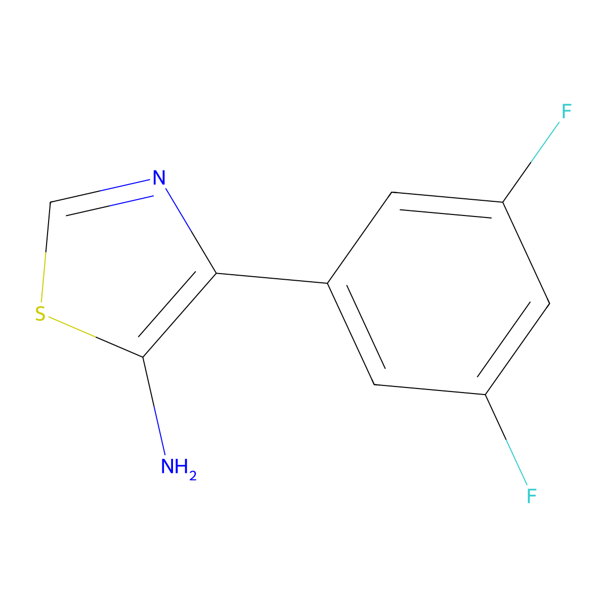 5-Amino-4-(3,5-difluorophenyl)thiazole molecular structure, CAS 1374664-42-2