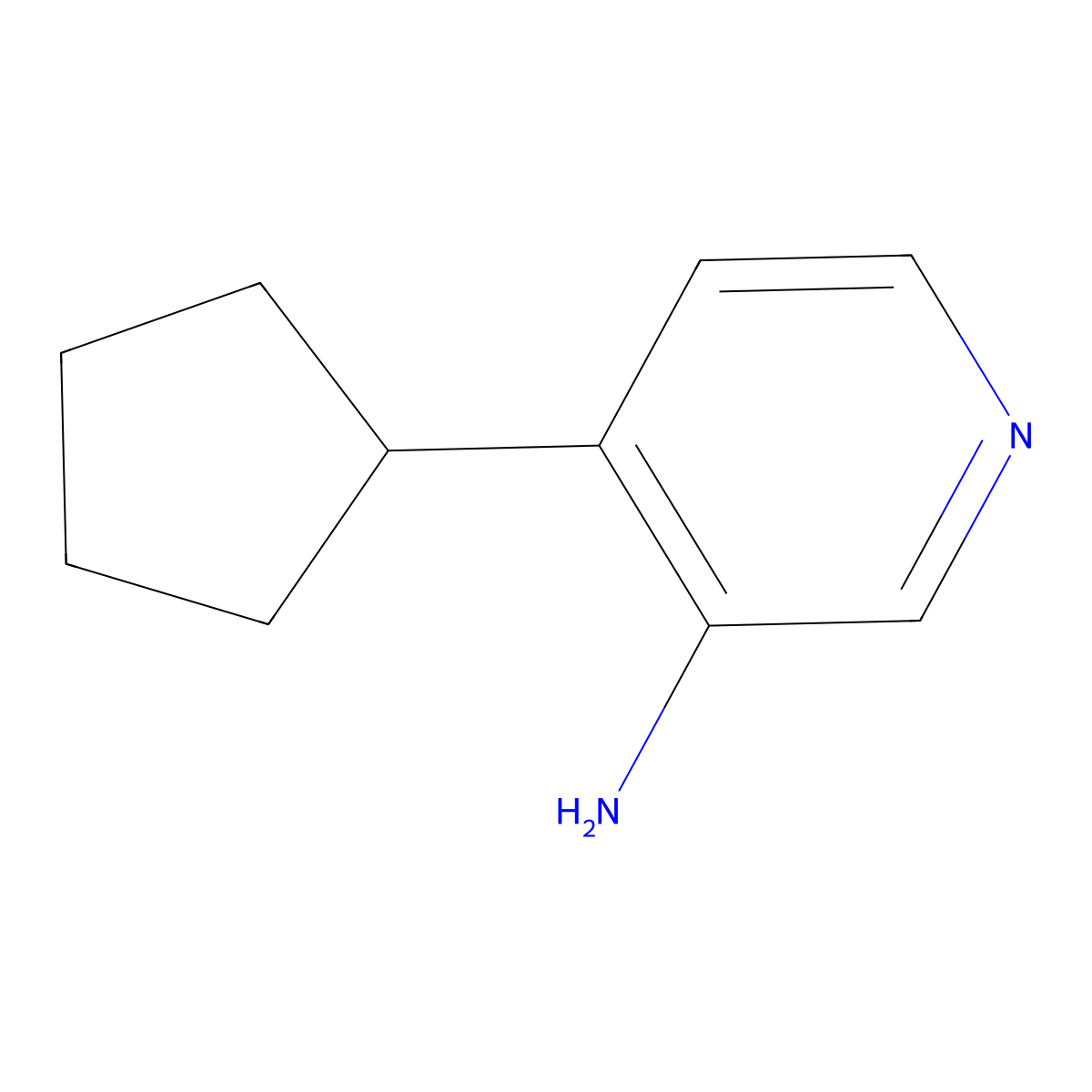 3-Amino-4-cyclopentylpyridine molecular structure, CAS 1374664-43-3